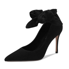 2019 High Heel Women's Pumps Black Suede Leather x19-c179 Ladies Women Dress Shoes Heels For Lady